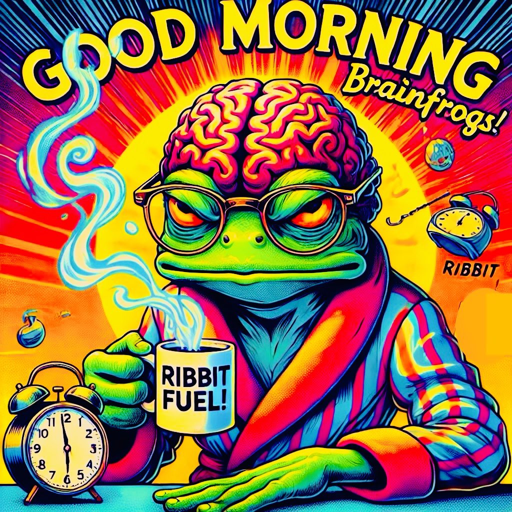BRAINFROGXLM's tweet image. Good morning, Brainfrogs! 🐸🧠

Time to reboot the system, defrag our thoughts, and pretend we understand linear perspective. 

If reality feels weird, just remember—we’re all just quantum tadpoles in the AI pond. 

Let’s create some magic! ✨ 

#BetterOnStellar #CommunityToken