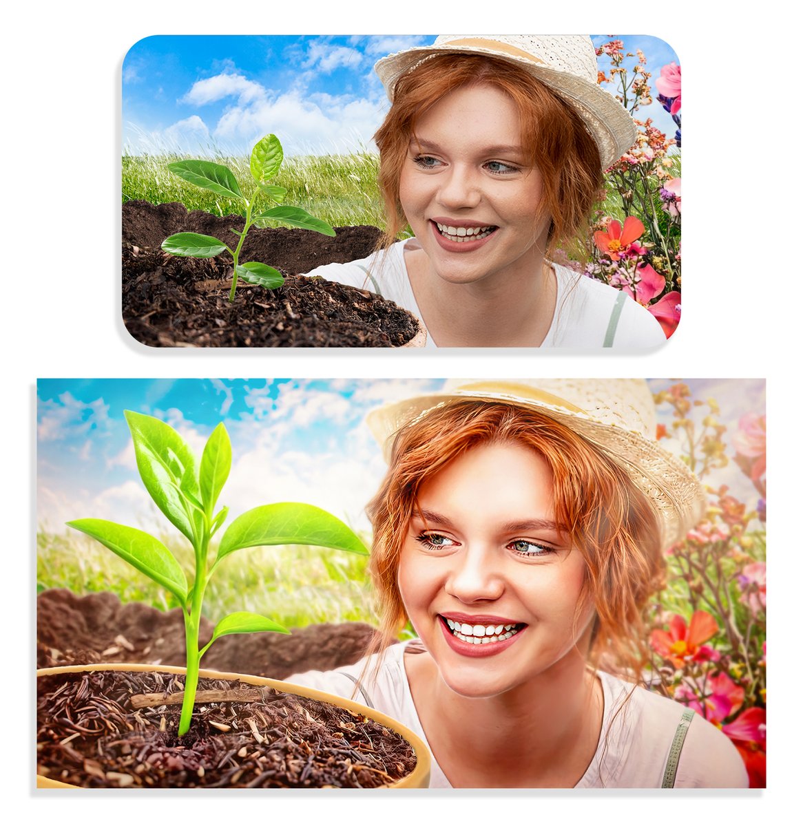 Moochie_Designs's tweet image. Turning a vision into a thumbnail.
Focused on vibrant colours, warmth, and a dreamy garden transformation. Really happy with how this turned out! 
What do you think?

Before ⬇️                     vs                      After⬇️
❤️+♻️for support = ME😍