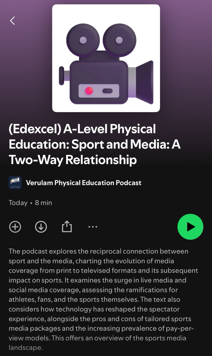Introducing the new Verulearn PE Podcast! This new platform on Spotify will be able to assist all our students in both GCSE &amp; A-Level

Check it out &amp; let us know! 

open.spotify.com/show/4NYq5PV4B…