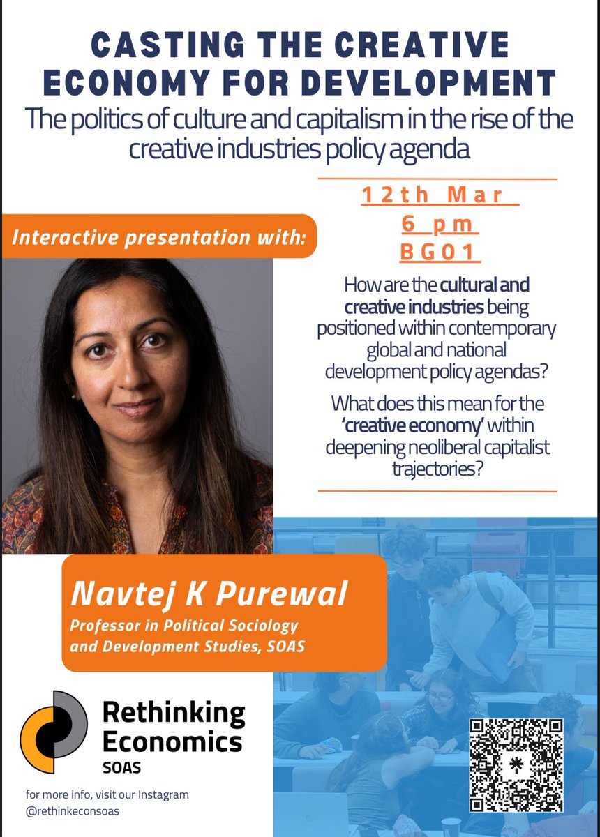 Join us for an interactive presentation on Casting the Creative Economy for Development - The politics of culture and capitalism in the rise of the creative industries policy agenda

With Prof. Navtej K Purewal

When: 12.03. at 6pm
Where: BG01