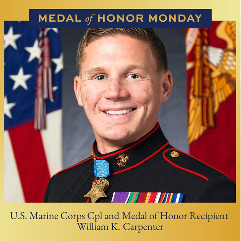GarySiniseFound's tweet image. On November 21, 2010, in Helmand Province, Afghanistan, Corporal Kyle Carpenter showed extraordinary bravery that went above and beyond the call of duty. While manning a rooftop security position, an enemy grenade landed in his sandbagged post. Without hesitation, he moved toward
