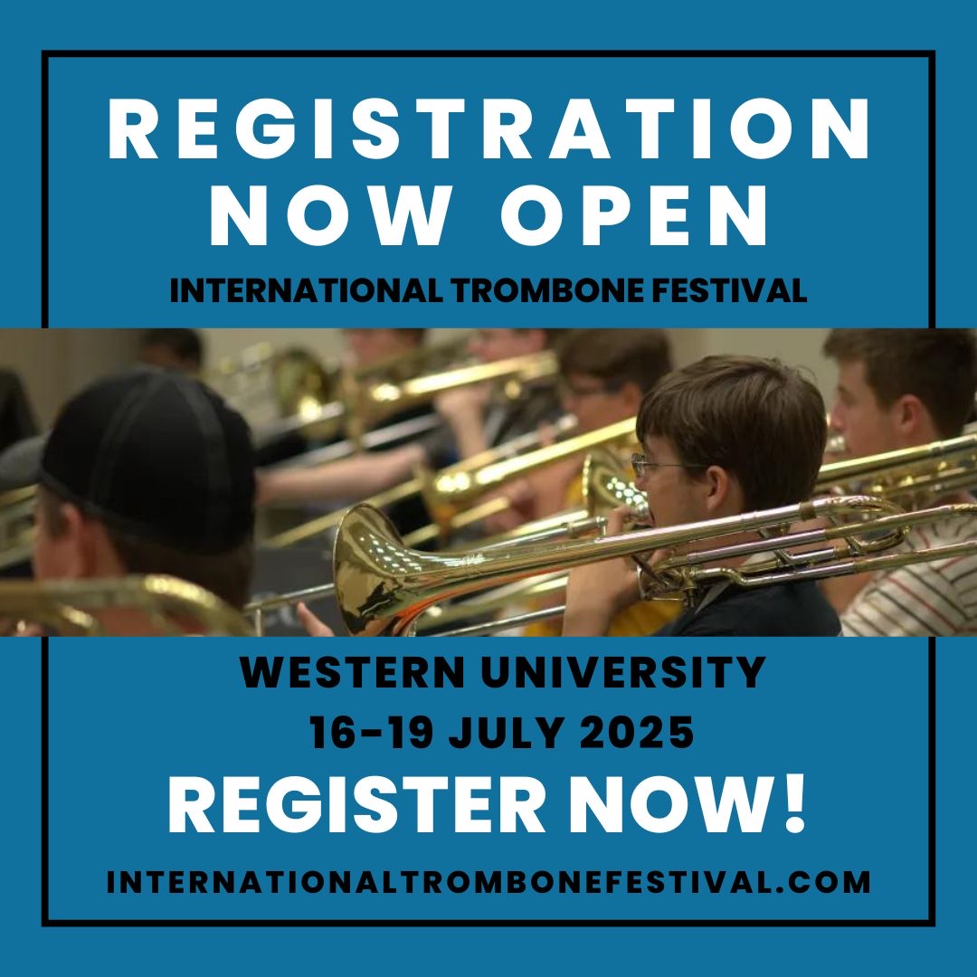 Early Bird Registration now extended to May 1! Click here to register now: internationaltrombonefestival.com/2025-registrat…