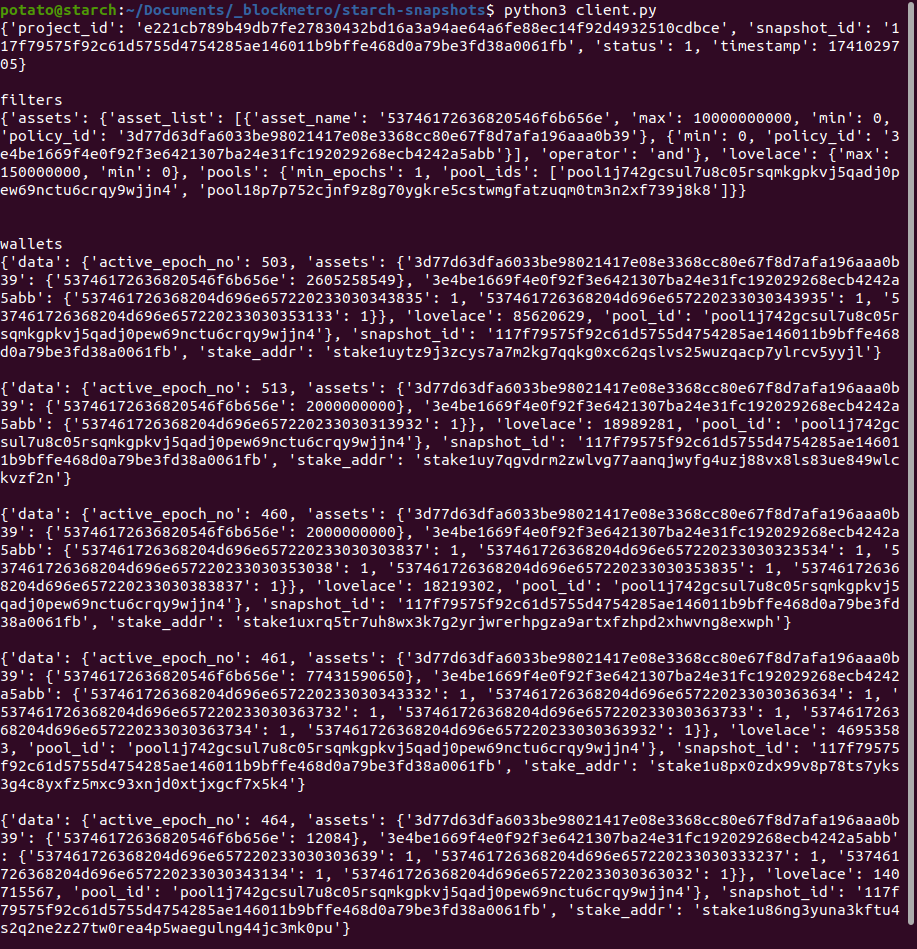abstractpotato's tweet image. $STRCH Now has its very own snapshot server 🥔🔥

What does this mean?
Apps being built will have the ability to query the #Cardano blockchain to create snapshots. These can then be used as a trusted source to prove which wallets have what.

#BuildOnCardano 🔥