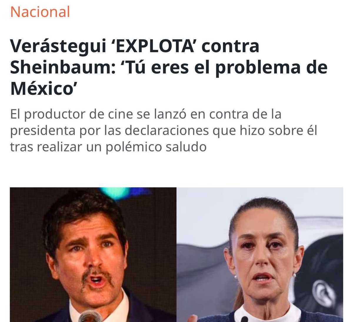 Para empezar, ni siquiera hice un saludo como tal. Agradecí y expresé mi cariño al público. 

Ahora bien, el problema de México, entre otras cosas, es que llevan mintiéndonos a los mexicanos durante años. Nos mienten con nuestra historia, nos mienten con sus campañas, nos mienten