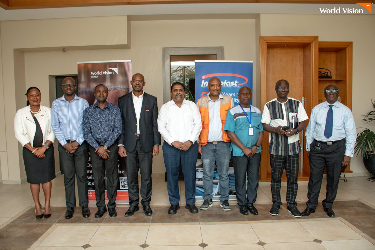 WorldVisionGH's tweet image. 🚰 World Vision Ghana x Interplast Ghana 🤝

To boost WASH access, @InterplastLtd donates HDPE/UPVC pipes and fittings for @WorldVisionGH&apos;s  NSUPA solar-powered water system bringing clean water to vulnerable communities! 🌍💙💧
#Interplast #WorldVisionGhana #WASH