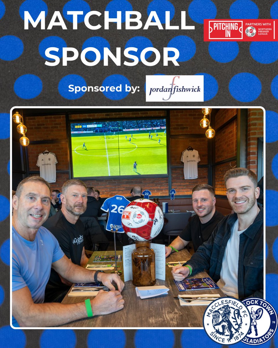 thesilkmen's tweet photo. A massive thank you to our sponsors of Saturday's game against Matlock Town 💙 

Match - @Frostplanning 
MOTM - @Dominos_UK Macclesfield
Match Ball - @jordanfishwick 

Thank you for your continued support 🤝 https://t.co/SpcJ84pawb