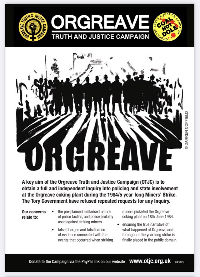 Miners striking to defend jobs &amp; communities were brutally attacked &amp; arrested for picketing at #Orgreave &amp; many places throughout the 84/5 #MinersStrike Government &amp; police have never been held to account #MinersStrike40 #DefendTheRightToProtest otjc.org.uk/wp-content/upl…