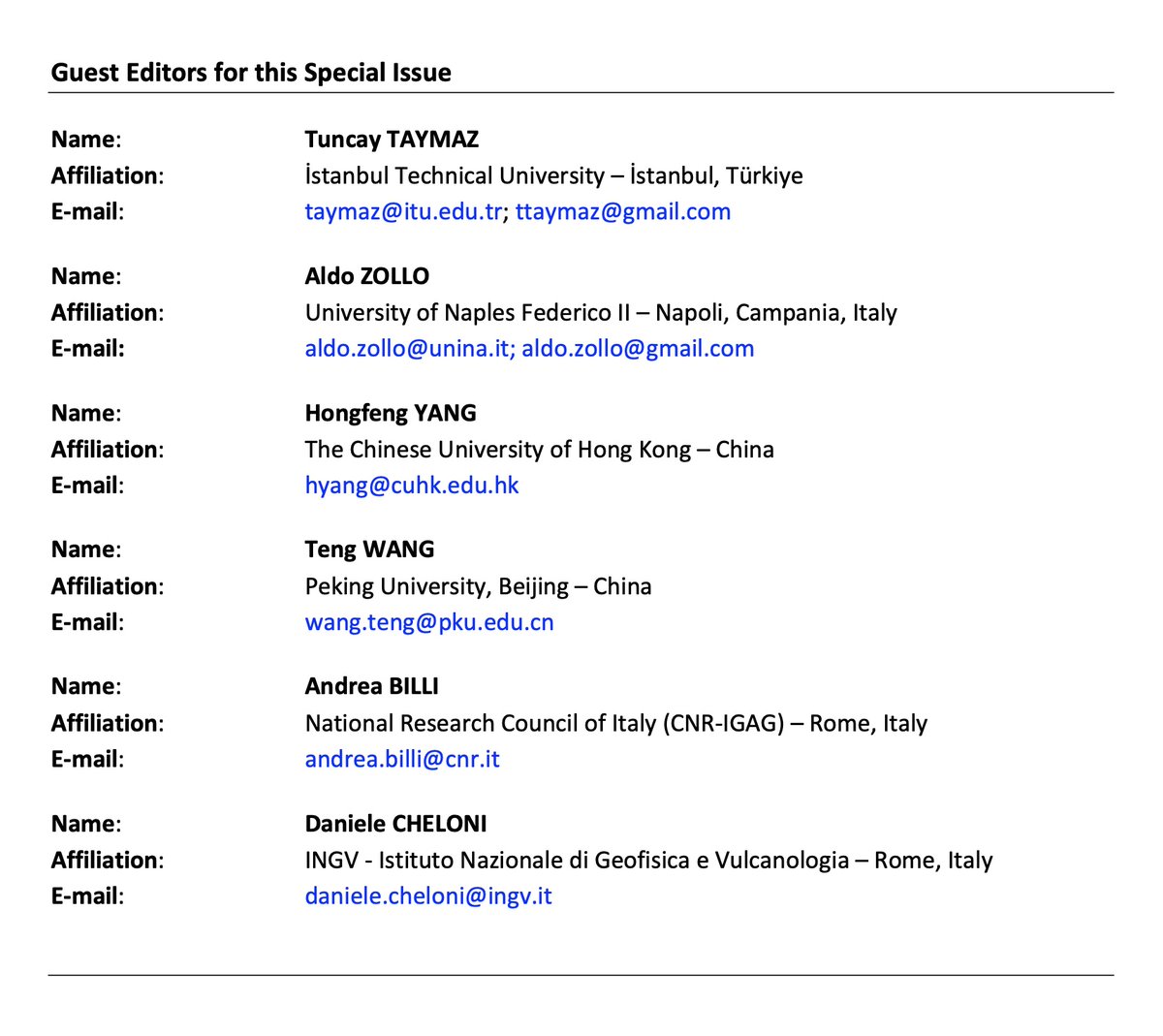 Prof.Dr. Tuncay Taymaz (@tuncaytaymaz) on Twitter photo #Special #Issue #Call 👉 #Elsevier 🐝
#EarthquakeResearchAdvances <a href="/EarthquakeRese1/">Earthquake Research Advances Editorial Office</a> #ERA #Call for a Special Issue on "Active Tectonics of the Eastern Mediterranean Region: Case Studies on Earthquake, Volcano and Tsunami Induced Hazards"
#CallForPapers 🐝
keaipublishing.com/en/journals/ea… #Special #Issue #Call 👉 #Elsevier 🐝
#EarthquakeResearchAdvances <a href="/EarthquakeRese1/">Earthquake Research Advances Editorial Office</a> #ERA #Call for a Special Issue on "Active Tectonics of the Eastern Mediterranean Region: Case Studies on Earthquake, Volcano and Tsunami Induced Hazards"
#CallForPapers 🐝
keaipublishing.com/en/journals/ea…