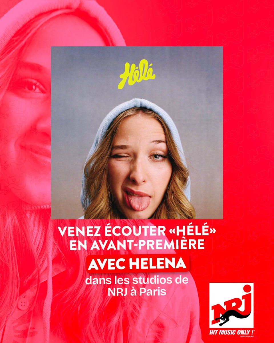 NRJhitmusiconly's tweet image. 🔴 CONCOURS : ÉCOUTEZ "HÉLÉ" EN AVANT-PREMIÈRE AVEC NRJ🎶

Venez écouter le tout premier album d'HELENA EN PRÉSENCE D'HELENA en avant-première dans les studios de NRJ à Paris ! 😍

Pour participer : 
👉 Follow @NRJhitmusiconly 
👉 Like + repartage ce post
👉 Commente en…