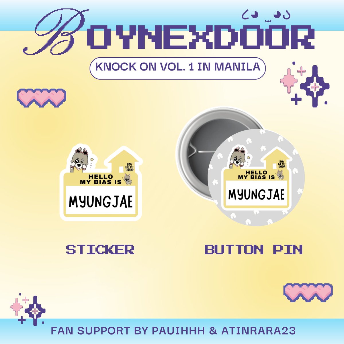 ˚₊  #KNOCK_ON_Vol_1_IN_MANILA˖
                         ˖ ᡣ𐭩 ⊹ ࣪  ౨ৎ˚₊     
         — myungjae fan support by 
<a href="/pauihhh/">ραυℓα🚪busy 📚</a> &amp; <a href="/atinrara23/">🧸🍀</a> ૮◕  ̫ ◕ა 

✦ follow <a href="/abcpopjournal/">Pop Journal</a>
✦ like &amp; rt
✦ 1:2
✦ limited quantity 

see u, onedoors! 

#BOYNEXTDOORinMANILA