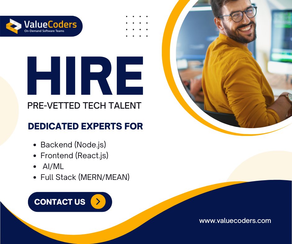 ValueCoders's tweet image. Hire dedicated developers for top-notch expertise, cost savings &amp;amp; flexibility!

✅ Cost-Effective 💡
✅ Expert Talent 🔥
✅ Scalable Teams 📈

Why pay more? Hire now! 👉 valuecoders.com/hire-developers

#DedicatedDevelopers #TechTalent #BusinessGrowth #ValueCoders