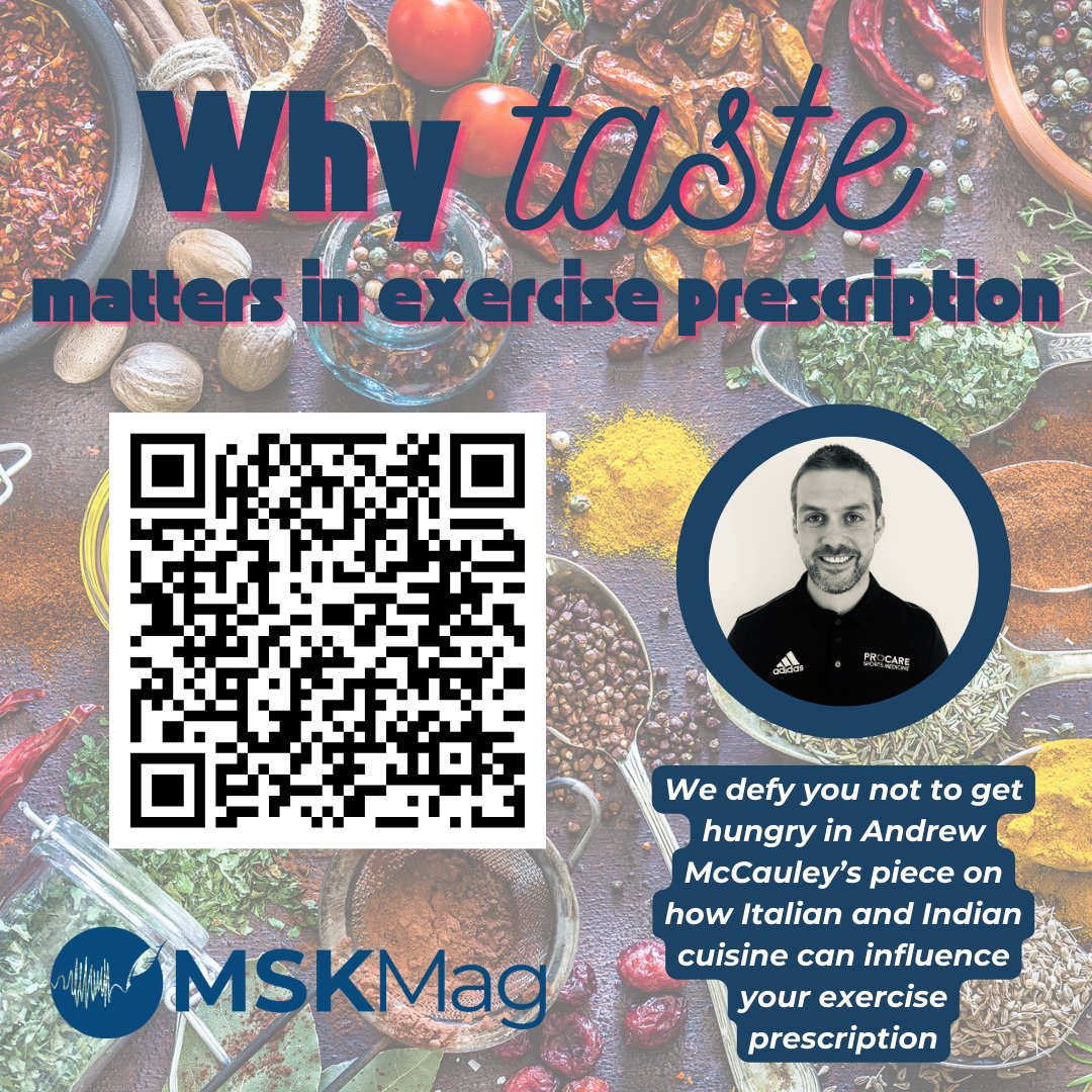 Physio Matters (@tpmpodcast) on Twitter photo Pushed for time in clinic and struggling to know the best way to prescribe exercise? <a href="/mccauleyandrew/">ProCare Sports</a> shares his brilliant take on why taste matters in clinic to differentiate between your 'Italian food' and 'Indian food' patients...
Read it for FREE here: mskmag.substack.com/p/the-italian-… Pushed for time in clinic and struggling to know the best way to prescribe exercise? <a href="/mccauleyandrew/">ProCare Sports</a> shares his brilliant take on why taste matters in clinic to differentiate between your 'Italian food' and 'Indian food' patients...
Read it for FREE here: mskmag.substack.com/p/the-italian-…