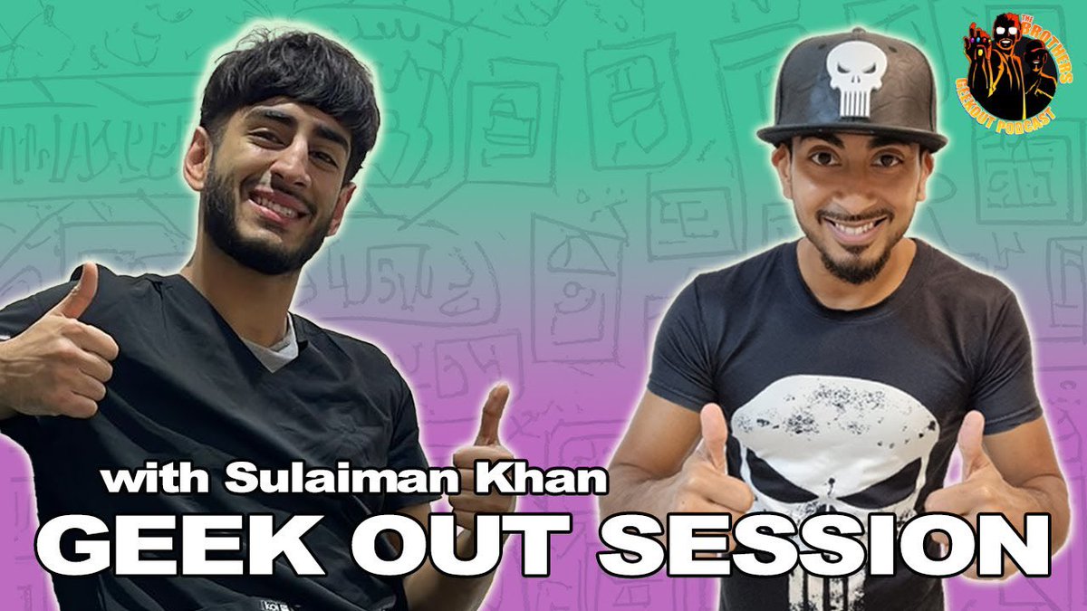 thebrosgeekout's tweet image. This week’s treats are here! 🎧🔥 New podcast episode out now + a brand-new trailer (shoutout to you all for the love!). Don’t miss our Geek Out Sessions with @artofjcbenson &amp;amp; Sulaiman! Tap the link &amp;amp; tune in! 🎙️🎬 #PodcastLife #GeekOut #PopCulture