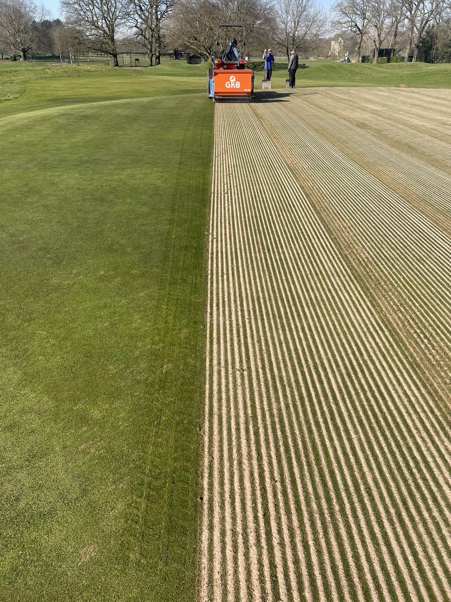 rmsgc_course's tweet image. It’s @marckerr18 &amp;amp; his @GKBmachines SandFiller. The frost’s out of the ground, Sun’s up &amp;amp; the Lads are switched to beast-mode!  A couple 11hr days &amp;amp; we’ll get OM control &amp;amp; reduction guarantees in the ground. 🎶Someday, this’ll all be someone-else’s dream!🎶