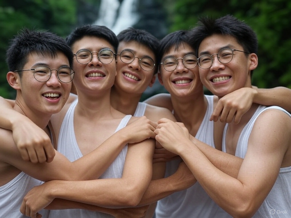 Singleter2's tweet image. Boys having a group hug in white singlet
I wish we could do this everyday