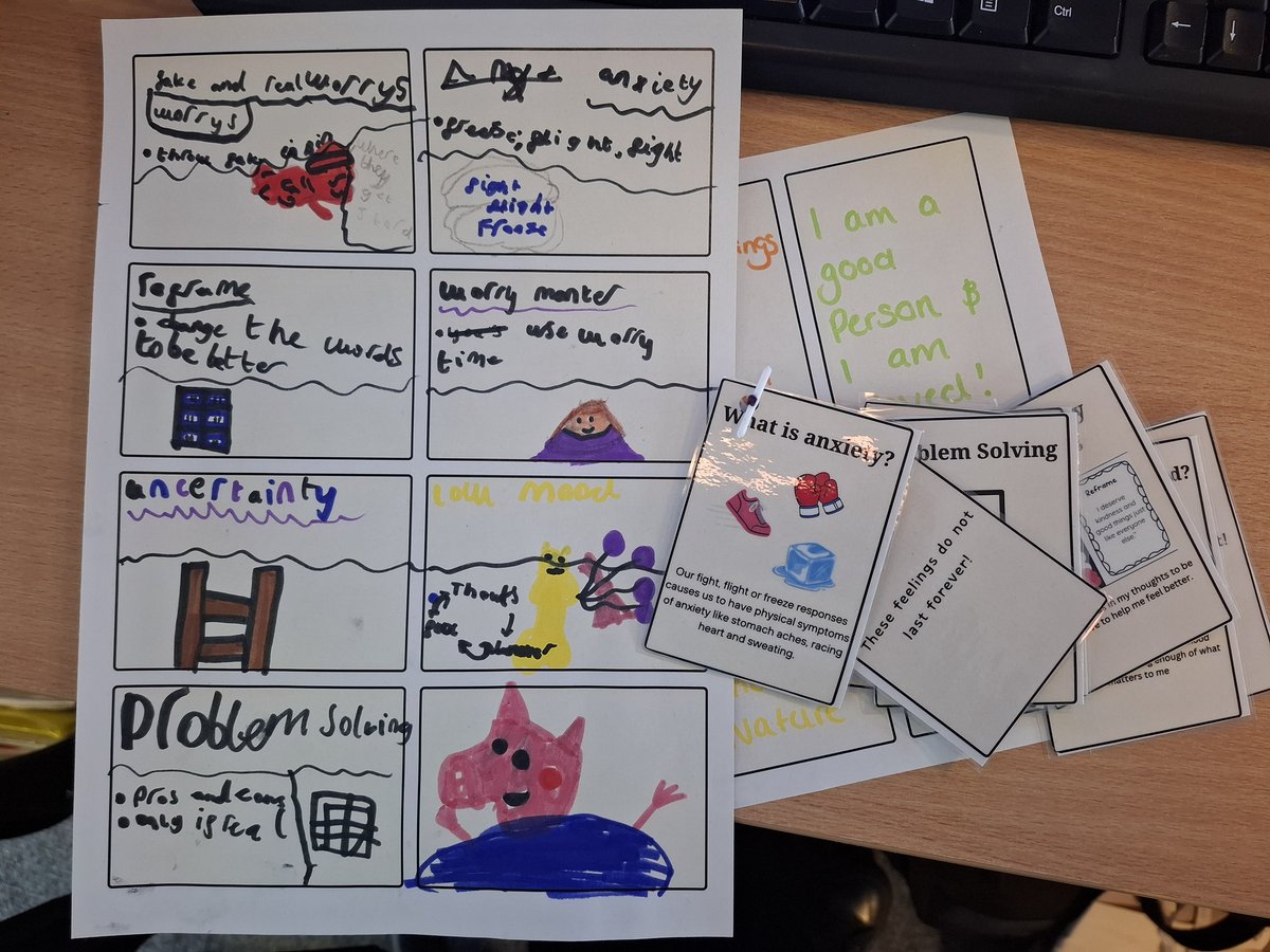 Katie Barker (@katieemhp) on Twitter photo Trying something new!
Following the activity on our away day I used this activity to help a young person consolidate their learning as part of their relapse prevention.
Collaboratively we wrote what they had learnt and positive affirmations they could keep.🌈 <a href="/PennineCareNHS/">Pennine Care NHS FT</a> Trying something new!
Following the activity on our away day I used this activity to help a young person consolidate their learning as part of their relapse prevention.
Collaboratively we wrote what they had learnt and positive affirmations they could keep.🌈 <a href="/PennineCareNHS/">Pennine Care NHS FT</a>