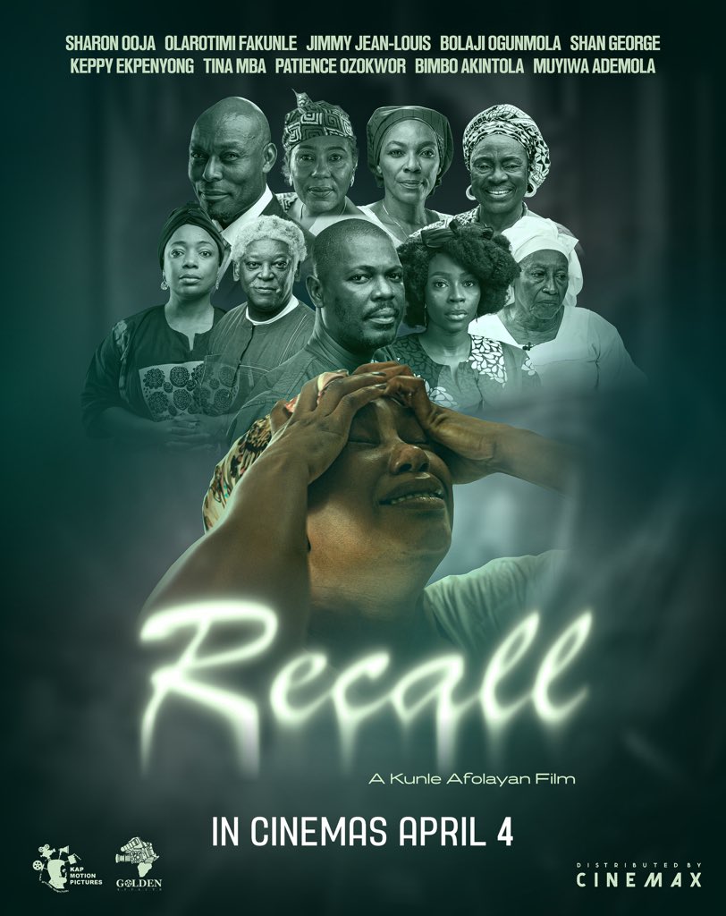 Golden Effects Pictures (@goldeneffects) on Twitter photo What if the love of your life forgot you?
Watch the gripping story of Goke & Anita in #RecallTheMovie, starring <a href="/SharonOoja/">Sharon ooja</a> & <a href="/olaoluwarotimi/">Olarotimi Fakunle</a> .
In cinemas nationwide April 4th! 🔥 Directed by: <a href="/kunleafolayan/">Kunleafolayan</a>
Distributed by: <a href="/cinemaxng/">Cinemax</a> What if the love of your life forgot you?
Watch the gripping story of Goke & Anita in #RecallTheMovie, starring <a href="/SharonOoja/">Sharon ooja</a> & <a href="/olaoluwarotimi/">Olarotimi Fakunle</a> .
In cinemas nationwide April 4th! 🔥 Directed by: <a href="/kunleafolayan/">Kunleafolayan</a>
Distributed by: <a href="/cinemaxng/">Cinemax</a>
