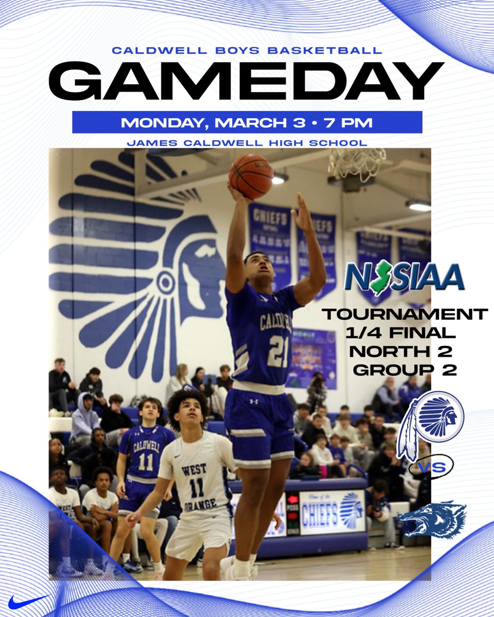 CaldwellBoysBasketball (@jchsboyshoops) on Twitter photo 💥GAME DAY💥
🏀 Quarterfinal Round State Tournament
🏀Caldwell HS vs West Morris HS
🗓️Monday, March 3rd
📍HOME
🕖7:00 pm
💵Admission Fee
<a href="/Chattermeister/">Steven Tober</a>
<a href="/CWCJCHSCHIEFS/">CWCJCHSCHIEFS</a>
<a href="/guy_kipp/">Guy Kipp</a> 💥GAME DAY💥
🏀 Quarterfinal Round State Tournament
🏀Caldwell HS vs West Morris HS
🗓️Monday, March 3rd
📍HOME
🕖7:00 pm
💵Admission Fee
<a href="/Chattermeister/">Steven Tober</a>
<a href="/CWCJCHSCHIEFS/">CWCJCHSCHIEFS</a>
<a href="/guy_kipp/">Guy Kipp</a>