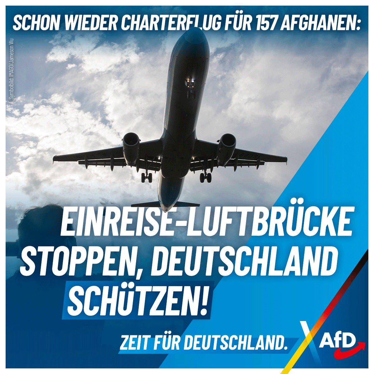 +++ Schon wieder Charterflug für 157 Afghanen: Einreise-Luftbrücke stoppen, Deutschland schützen! +++
Es ist unfassbar: Bereits diesen Mittwoch fliegt Deutschland wieder 157 Afghanen ein – doch nur zwei davon sind echte Ortskräfte! Die überwältigende Mehrheit reist aus völlig