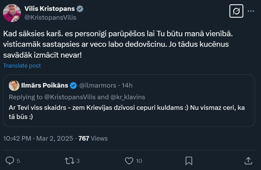 Tik atgādināšu, ka šis kungs mūsu intereses pārstāv Eiropā :)