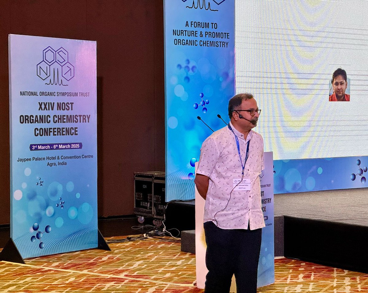 Prof. Srinivas Hotha from <a href="/iiserpune/">IISER Pune</a> delivered an excellent talk on "CIStER: A Chemical Glycan Editing Reaction Sequence" at NOST OCC 2025! His insights into chemical glycobiology were truly fascinating. #NOSTOCC2025 #Glycobiology #Chemistry