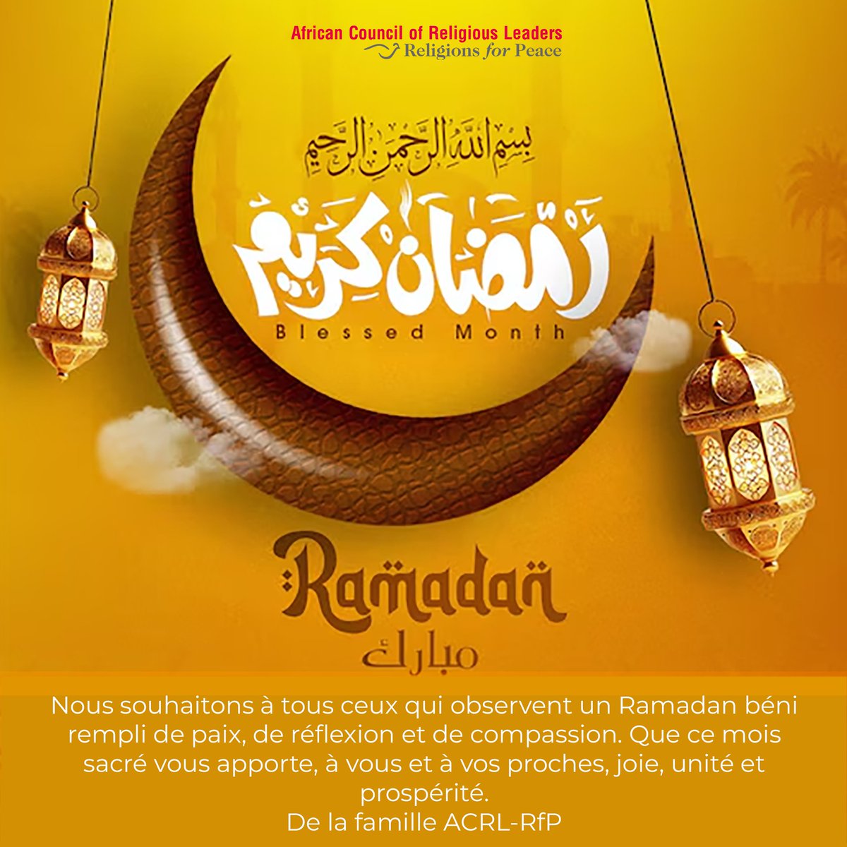 African Council of Religious Leaders (@acrl_rfp) on Twitter photo May this month bring peace, blessings, and prosperity to you and your loved ones. At <a href="/acrl_rfp/">African Council of Religious Leaders</a> , we cherish the diverse traditions that enrich our community and continue to support the pursuit of knowledge, collaboration, and growth.
Ramadan Kareem to all! May this month bring peace, blessings, and prosperity to you and your loved ones. At <a href="/acrl_rfp/">African Council of Religious Leaders</a> , we cherish the diverse traditions that enrich our community and continue to support the pursuit of knowledge, collaboration, and growth.
Ramadan Kareem to all!