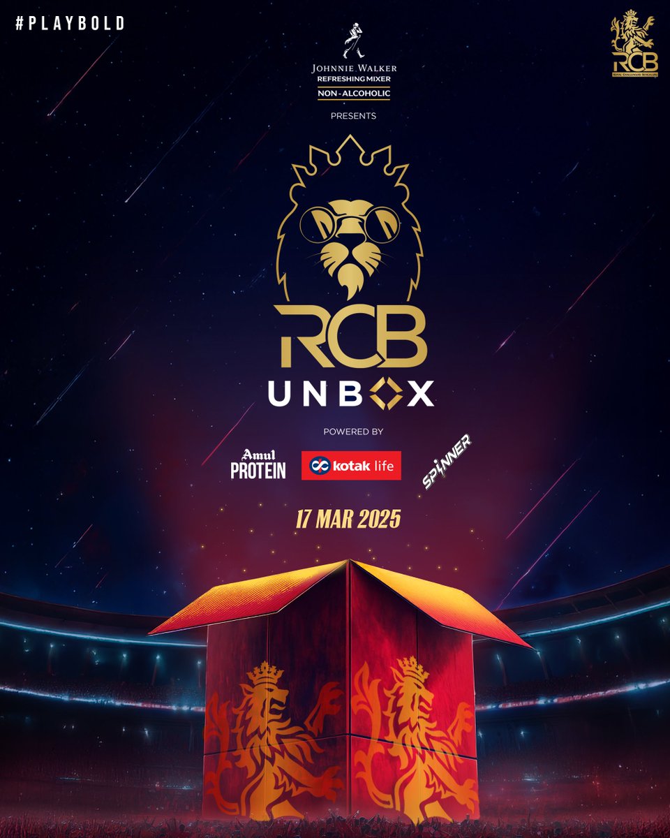 Yes, we were talking about  #RCBUnbox, your favourite way to kickstart the #IPL season with us at our HOME! 🤩

Mark your calendars, March 17 2025. 📅 
📍 M Chinnaswamy Stadium 

Stay tuned for the event line up.   🎺🎶🏏 

Tickets out this week. Keep watching! 👀