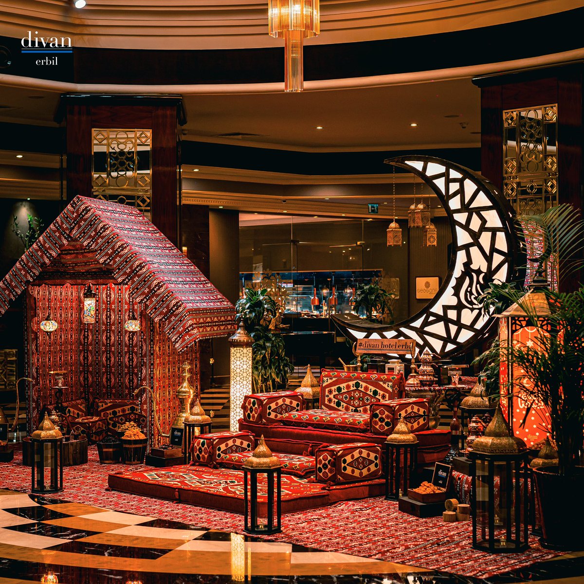 DivanHotelErbil's tweet photo. Ramadan Mubarak! 🌙 
At Divan Hotel, we are honored to welcome your families during this blessed month. Our team is committed to providing you with a memorable stay, filled with comfort and exceptional hospitality.

#divanerbil #divanhotel #Ramadan #RamadanMubarak https://t.co/34RqYz96sO