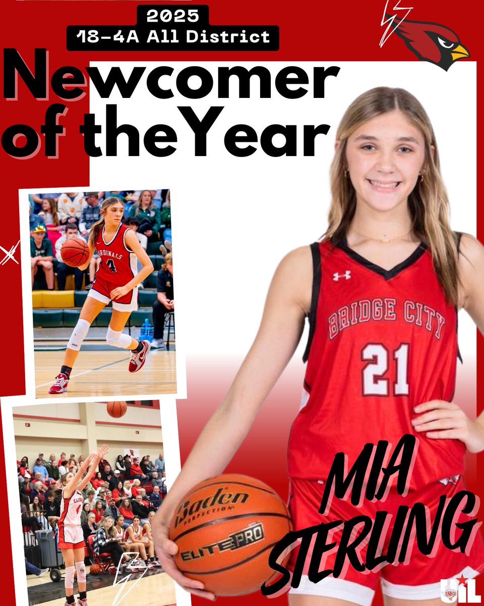 Thank You to our district coaches who selected me as the Newcomer of the Year! I am grateful to have been chosen and will continue to work hard. 

<a href="/TXHSGBB/">#TXHSGBB—TXHSGBB.com</a> <a href="/BridgeCityCards/">Bridge City Cardinal Athletics</a> <a href="/PGHTexas/">Prep Girls Hoops Texas</a> <a href="/PrepGirlsHoops/">Prep Girls Hoops 🏀</a>  <a href="/girlzprepreport/">Girlz Prep Report</a> <a href="/BCLadyCards/">BC Lady Cardinals Basketball</a> <a href="/CWHOOPSAAU/">CWHOOPSAAU</a> <a href="/HoopsSterling/">Coach Sterling</a>  #onlythebeginning