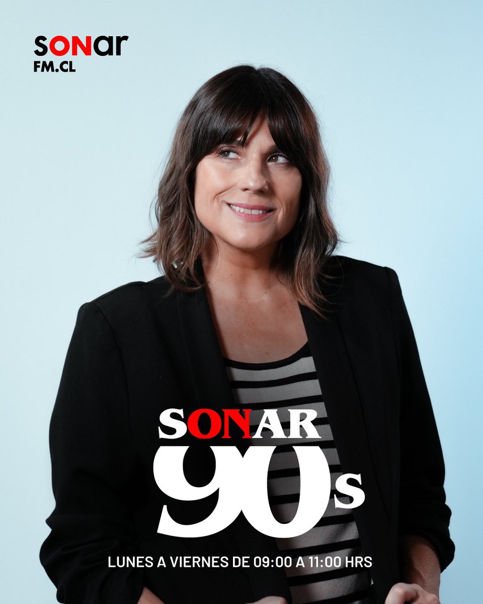 ⚡️ DESDE HOY le damos la bienvenida a <a href="/VeroCalabi/">Verónica Calabi</a> y su programa Sonar 90s, un homenaje a ese tiempo que nos dejó los mejores discos, canciones, películas e historias. 

Te esperamos desde las 9hrs en el 105.3, sonarfm.cl y la APP de Sonar 🤘🏻