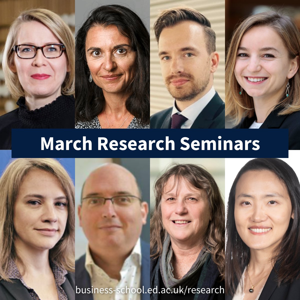 University of Edinburgh Business School (@uoebusiness) on Twitter photo 🎤 Upcoming guests for our internal #ResearchSeminar series in March include Nina Granqvist; Ellen Kossek; Jessica Jeffers; Tobias Blay; Janet Gao; Roxana Ologeanu Taddei; Lisa Baudot, Yuval Millo and Paul Hibbert (not pictured).
🔎 Our research: lnkd.in/ekAWXA-R 🎤 Upcoming guests for our internal #ResearchSeminar series in March include Nina Granqvist; Ellen Kossek; Jessica Jeffers; Tobias Blay; Janet Gao; Roxana Ologeanu Taddei; Lisa Baudot, Yuval Millo and Paul Hibbert (not pictured).
🔎 Our research: lnkd.in/ekAWXA-R