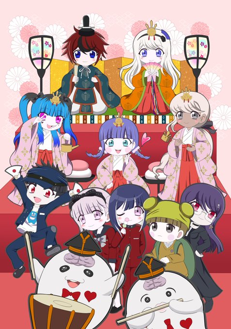 アップするの遅くなったけどハンドラひな祭り絵を描きました 