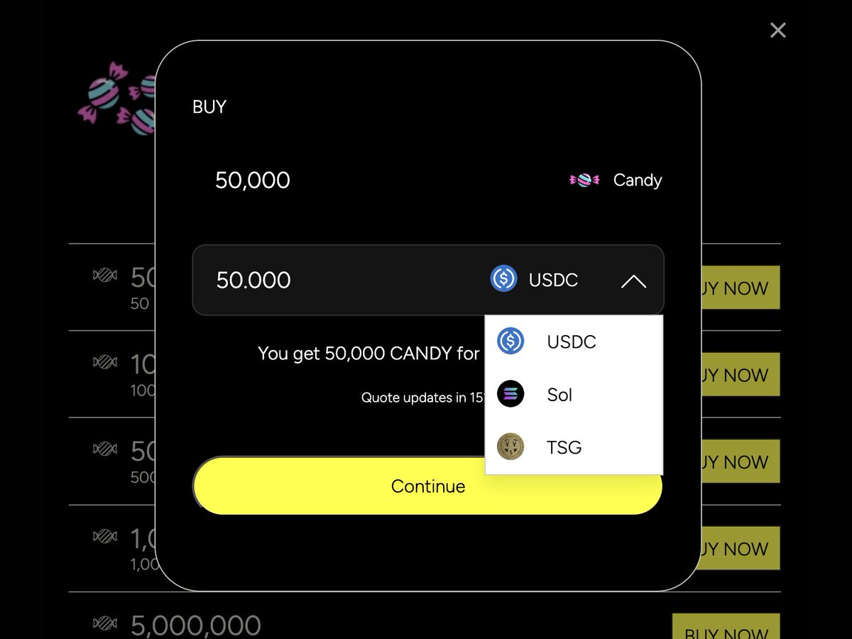 TOK¥O $TUPID GAME$ (@tokyostupidgame) on Twitter photo TSG token payments are now live!🤑🤑
You can now use TSG tokens to purchase Candy Points - fully integrated on our site.
Candy Points are used to play Gachas and other games on <a href="/TokyoStupidGame/">TOK¥O $TUPID GAME$</a> TSG token payments are now live!🤑🤑
You can now use TSG tokens to purchase Candy Points - fully integrated on our site.
Candy Points are used to play Gachas and other games on <a href="/TokyoStupidGame/">TOK¥O $TUPID GAME$</a>