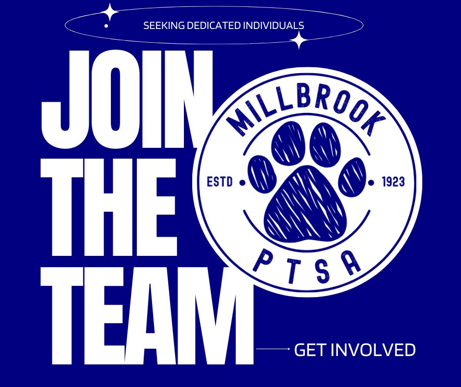 Join our 2025-2026 PTSA Board! 📷 We welcome parents from all backgrounds with fresh ideas! 📷 No experience needed, we've got you covered! Learn more: tinyurl.com/2526PTSATeam

#PTSA #Leadership #VolunteerOpportunity #millbrookraleigh #PTSASupport #MHSPTSA #MillbrookMagnetHigh