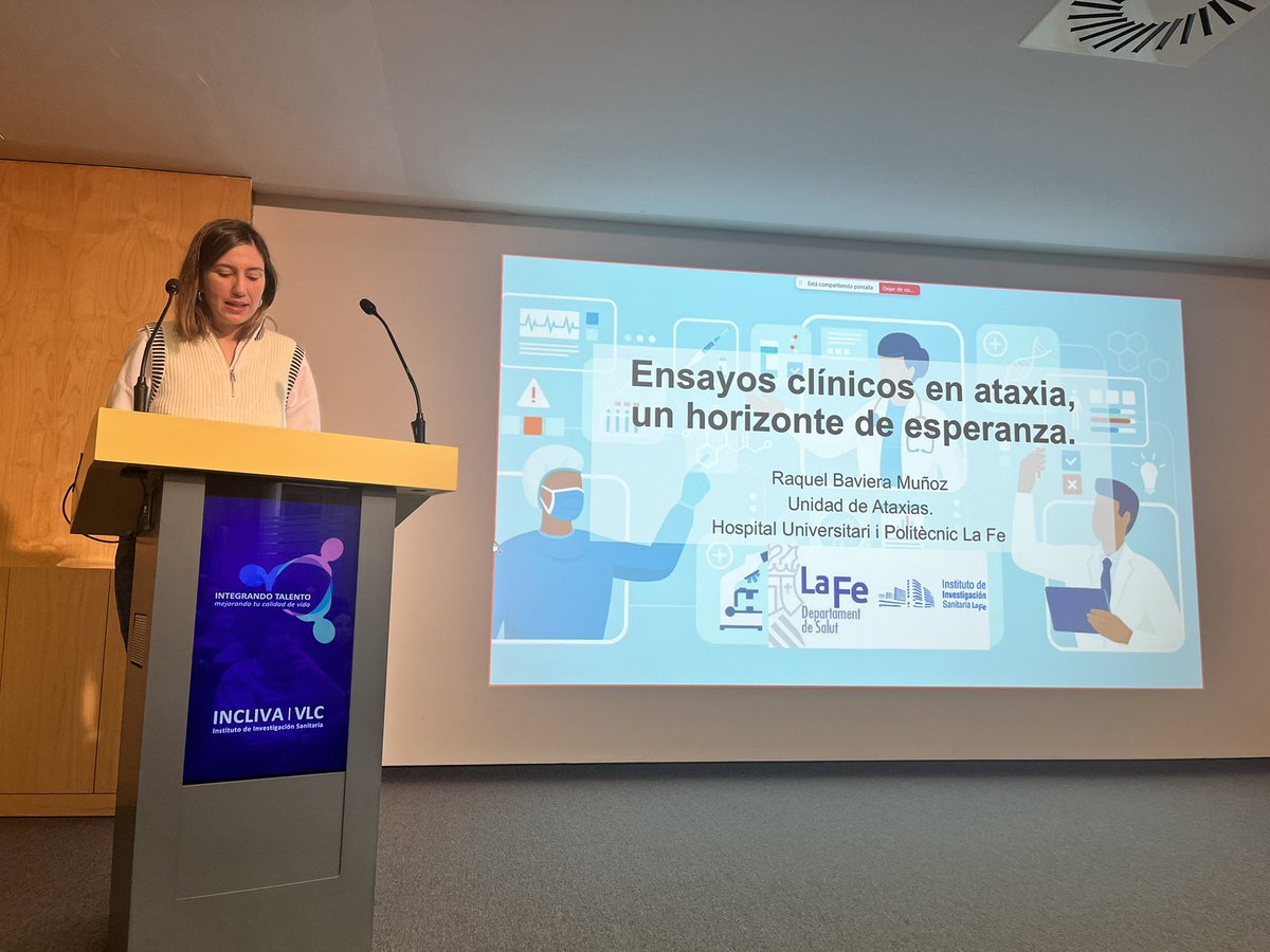AnaPilarGomez's tweet image. Raquel Baviera @HospitalLaFe nos cuenta que en breve se abrirá el reclutamiento de pacientes con #SCA2 para silenciar 🔇 ATXN2 con siRNAs mediante 💉intratecal en un ensayo clínico a nivel mundial. 
@CIBERER @incliva_iis