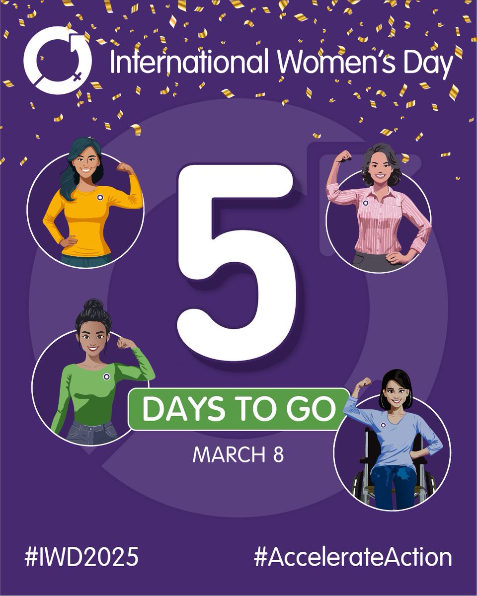 🎉 We're counting down to #InternationalWomensDay!

We’re celebrating the achievements of women, amplifying their voices, and pushing for a more equal world. 💜✨

Join us as we recognize progress, challenge bias, and advocate for real change. Who inspires you? Share their story!