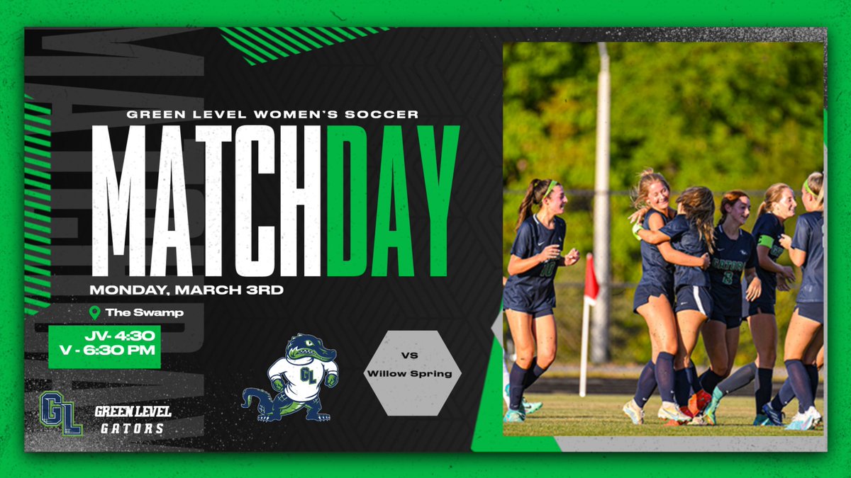 It's Gameday! Green Level hosts Willow Spring in their home opener at the Swamp. Come out and support your Gators! #LevelUp