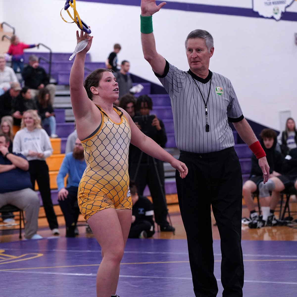 Congratulations to Jada Weiss, who finished third at the girls District tournament at Harrison on Sunday in the 155 weight class. She will move on to state this coming weekend in Columbus! #ilovebellbrookschools