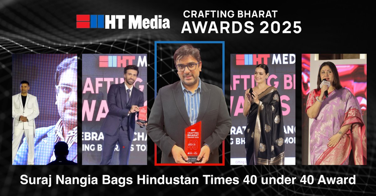 Our Founder and Managing Partner, Suraj Nangia  has been bestowed with Hindustan Times 40 Under 40 award. As a young entrepreneur, Suraj Nangia has been setting a remarkable example for others to follow with his inspiring vision and innovative ideas. #40under40 #SurajNangia