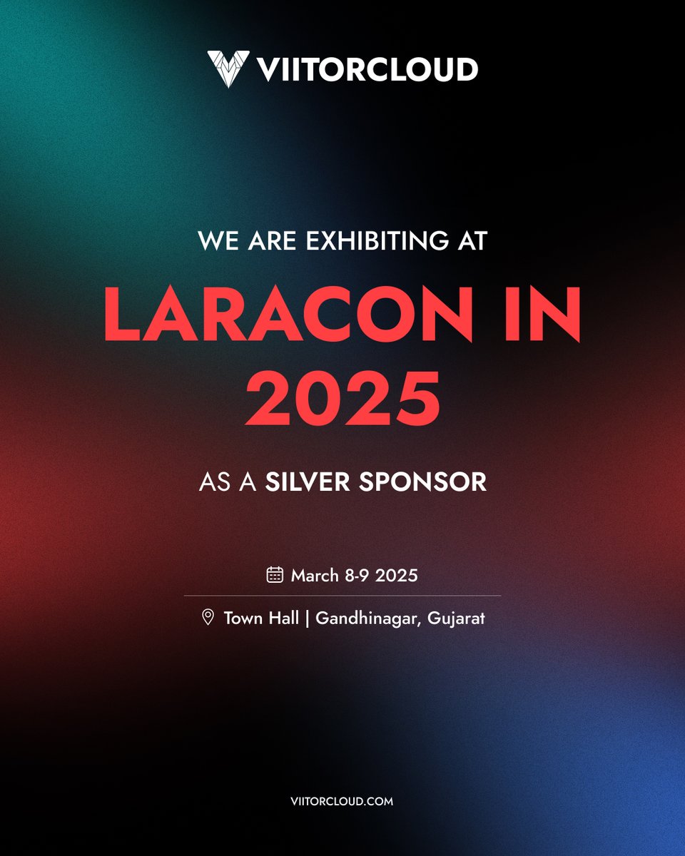 ViitorCloud's tweet image. Hello, #LaravelCommunity!
@ViitorCloud is exhibiting at @LaraconIN 2025 as a Silver Sponsor.
Meet us to explore how we shape the future with cutting-edge #LaravelSolutions and emerging technologies like #AI and #Blockchain.
#LaraconIN #LaraconIN2025 #ViitorCloud #Laravel