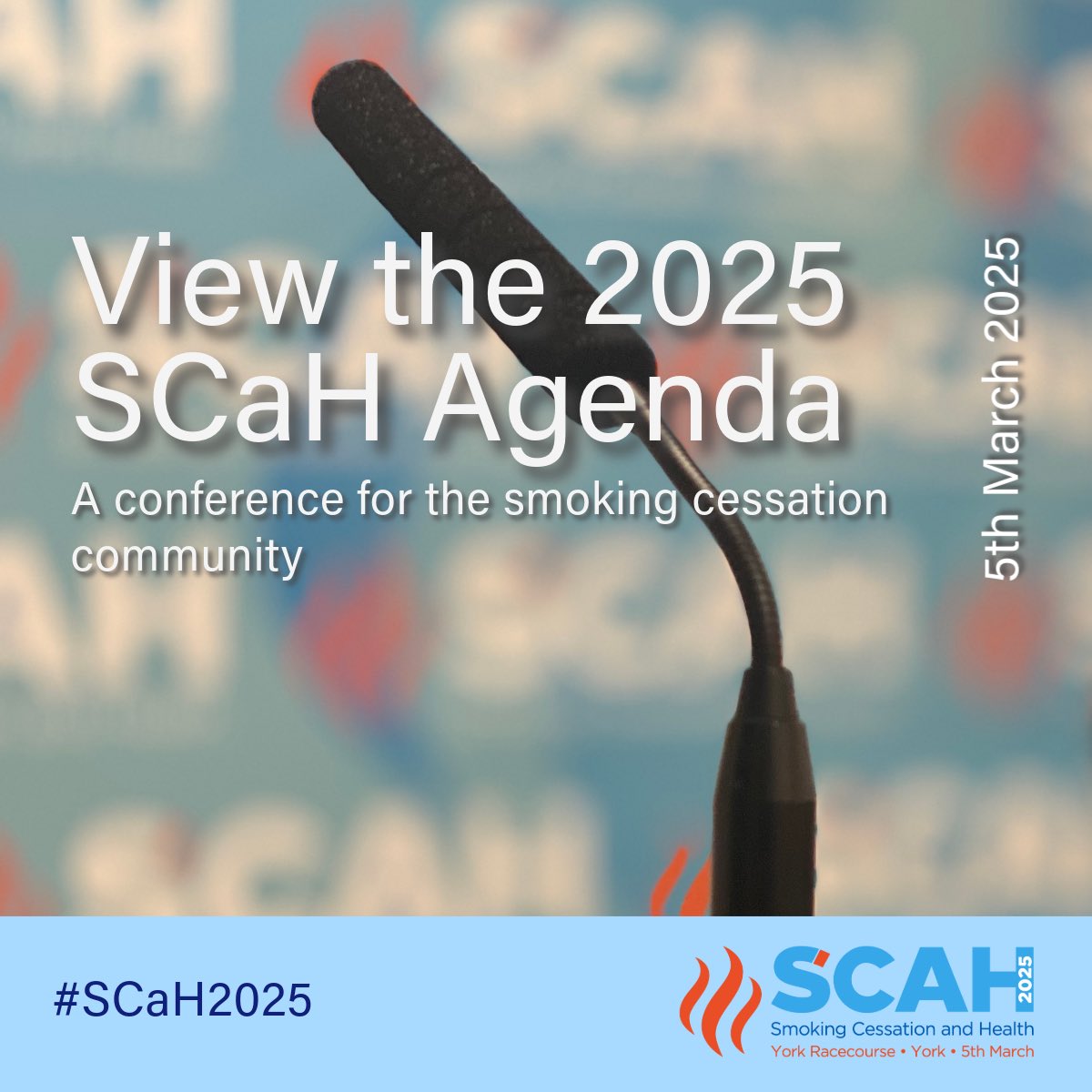 We’re looking forward to welcoming in-person and online delegates to #SCaH2025 on Wednesday. 

The full conference agenda can be viewed here: smokingcessationandhealth.co.uk/agenda-2025/