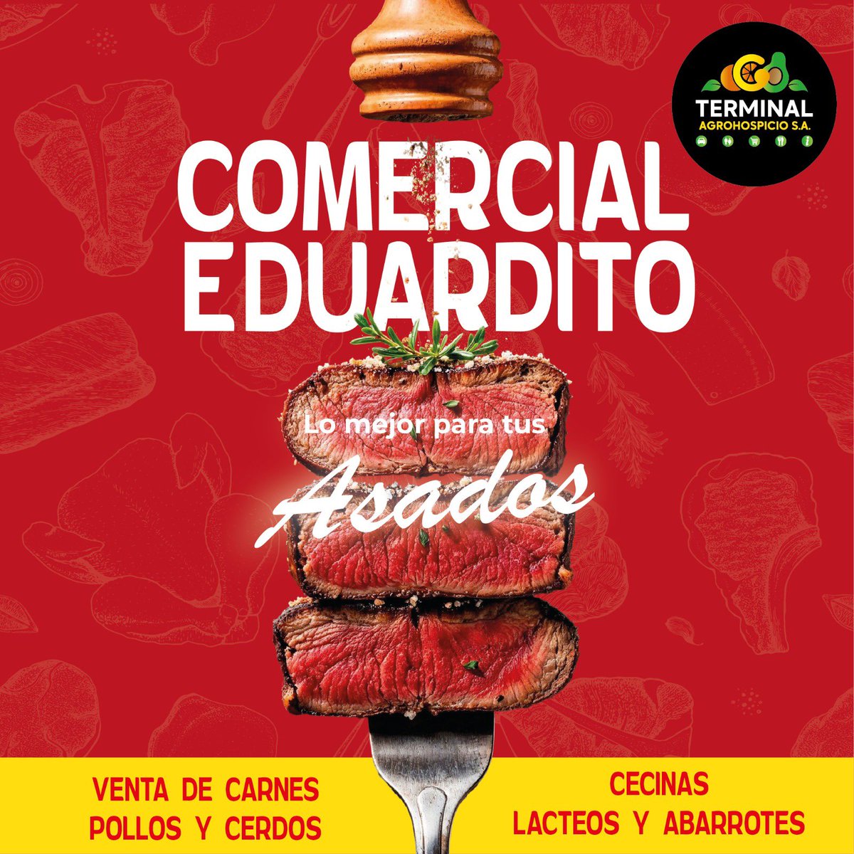 ¡Prepara el mejor asado con nuestras carnes de Comercial Eduardito

los mejores cortes de carne, pollos y cerdos

Todos nuestros productos son seleccionados con rigurosidad para garantizarte frescura, sabor y calidad. ¡No esperes más y ven a descubrir los cortes ideales!