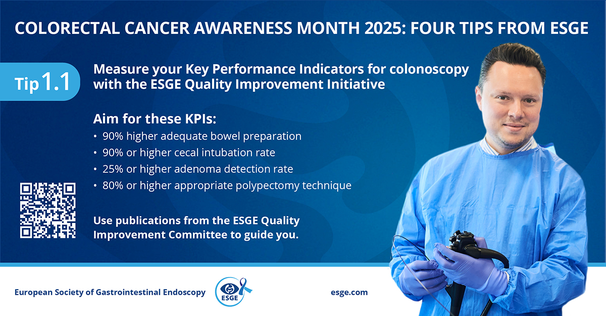 ESGE_news's tweet image. 🔵March is Colorectal Cancer Awareness Month🔵
We recognize the vital role that endoscopists play in the prevention, detection &amp;amp; treatment of #CRC. We're again sharing weekly infographic tips this month, updated for 2025 with the latest relevant science: esge.com/colorectal-can…