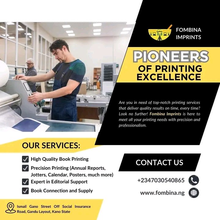 Need top-quality printing &amp; publishing? Fombina Imprints has you covered! 📚✨ From book printing &amp; precision prints to expert editing &amp; book supply—fast, affordable &amp; reliable!