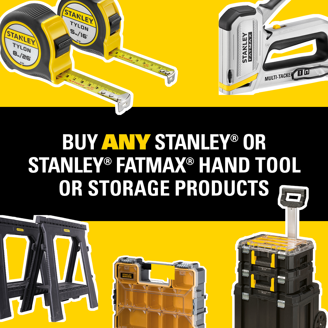 TooledUpDotCom's tweet image. 🏆 WIN an Adventure Sports Trip to Portugal! 🌍

Buy any STANLEY or STANLEY FATMAX hand tool or storage product between 3rd March – 1st June 2025 for your chance to win a once-in-a-lifetime adventure—including mountain biking, surfing, jet skiing, and more! 

Plus, two runners-up…