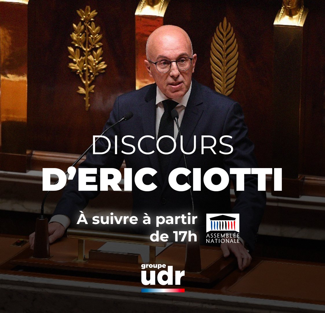 groupeudr's tweet photo. 🔴 À partir de 17h, suivez le discours d'@eciotti sur la situation en Ukraine et la sécurité en Europe. #DirectAN

En direct 📹 https://t.co/7JeeZ7FJdd https://t.co/r4CsCm94ep