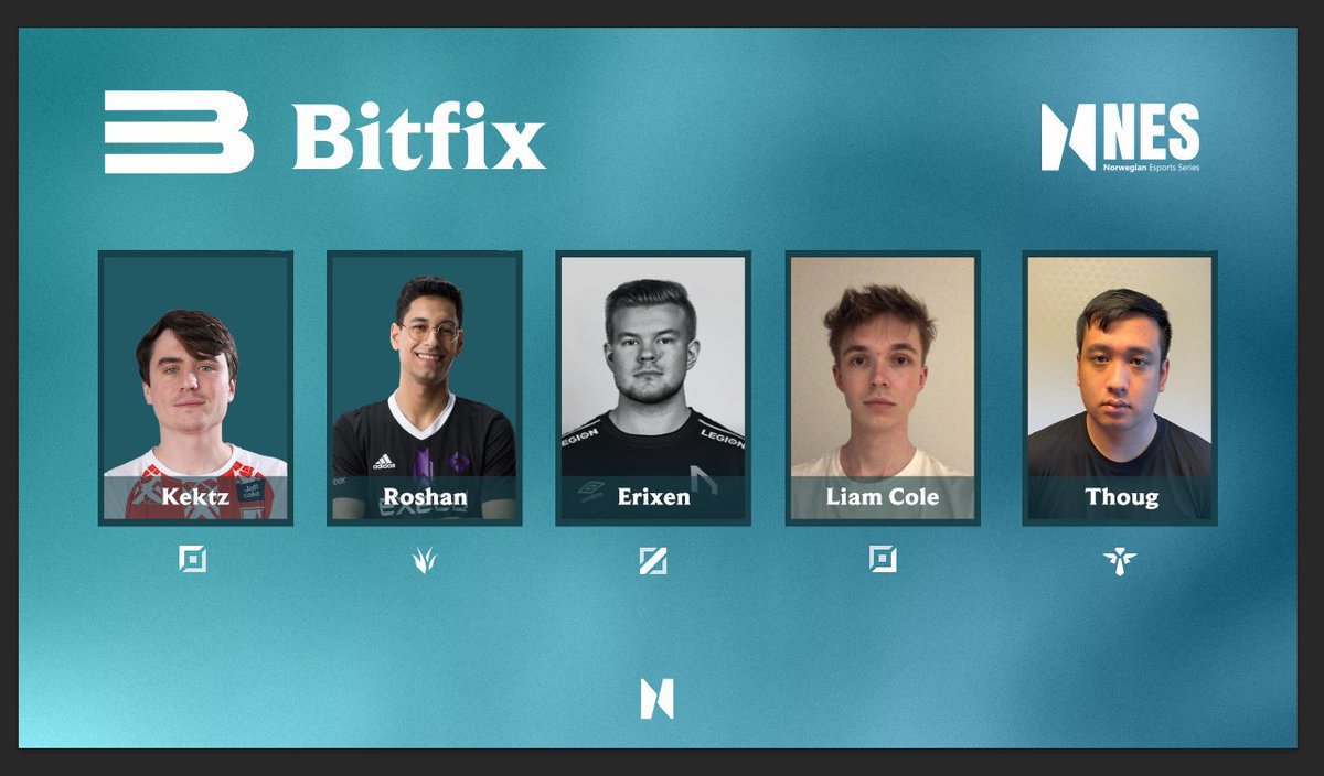 Bitfix Gaming (@bfgnorway) on Twitter photo Roster Announcement | #LeagueOfLegends
We're thrilled to unveil our roster for the all-new Norwegian Esports Series <a href="/nesportsseries/">Norwegian Esports Series</a> 🤩
💥 Proud to present:
🔹 Top: <a href="/Kektzlol/">Bor Jeršan</a>
🔹 Jungle: <a href="/Roshanjungle/">Roshan</a>
🔹 Mid: @Erixen_lol
🔹 ADC: @LiamColeLol
🔹 Support: <a href="/thouglol/">Thong Van</a>
Our Roster Announcement | #LeagueOfLegends
We're thrilled to unveil our roster for the all-new Norwegian Esports Series <a href="/nesportsseries/">Norwegian Esports Series</a> 🤩
💥 Proud to present:
🔹 Top: <a href="/Kektzlol/">Bor Jeršan</a>
🔹 Jungle: <a href="/Roshanjungle/">Roshan</a>
🔹 Mid: @Erixen_lol
🔹 ADC: @LiamColeLol
🔹 Support: <a href="/thouglol/">Thong Van</a>
Our