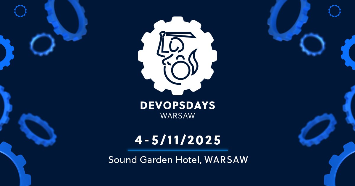 #DevOpsDaysWarsaw is back - mark your calendars for 4-5 November 2025! ⚙️✨

🎟 Catch the #EarlyBird tickets:
eventory.cc/event/devopsda…

🎤 Or submit your #DevOps lecture ideas:
devopsdays.pl/call-for-paper… #CallForPapers

See you in Warsaw! #DevOpsDays