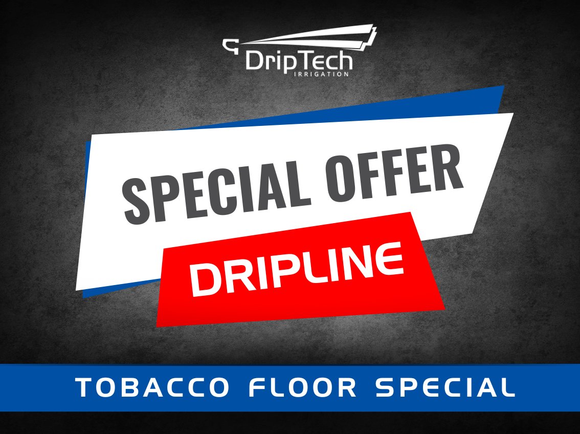 DriptechI's tweet image. Get Ready for Tobacco Season! Upgrade your drip irrigation with top options:

Value Drip (2000m, 2L/h) – $80 ex.
Streamline Plus (Netafim) – from $150 ex.
Available at all DripTech branches! 🌱 Visit us today.

#DripTechIrrigation #TobaccoSeason #FarmSmart #Netafim