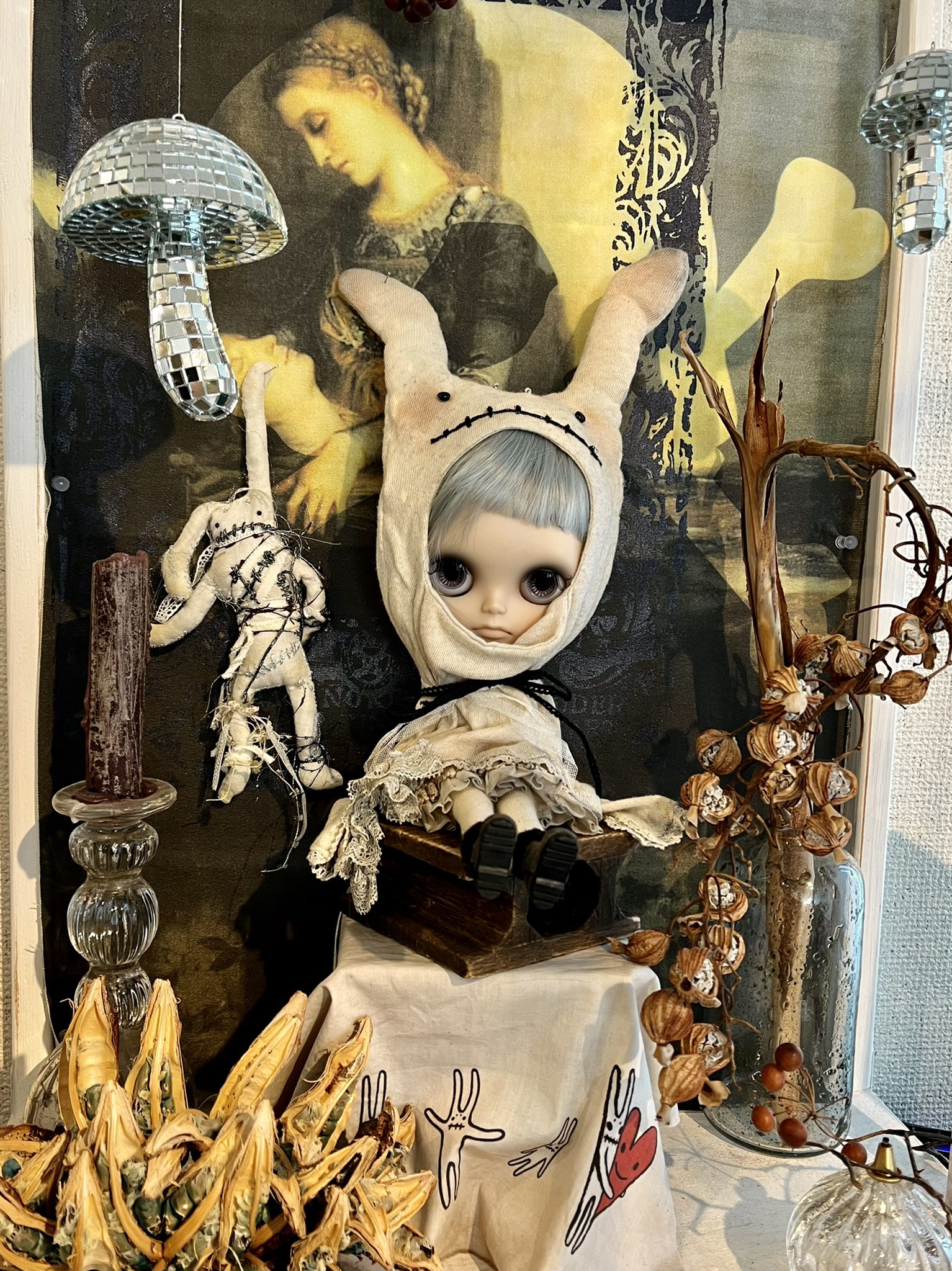 ベイビーメェー 羊 ぬいぐるみ ハンドメイド 海外作家様 テディベア 部屋飾り ベイビーメェー 羊 ぬいぐるみ ハンドメイド 海外作家様 テディベア